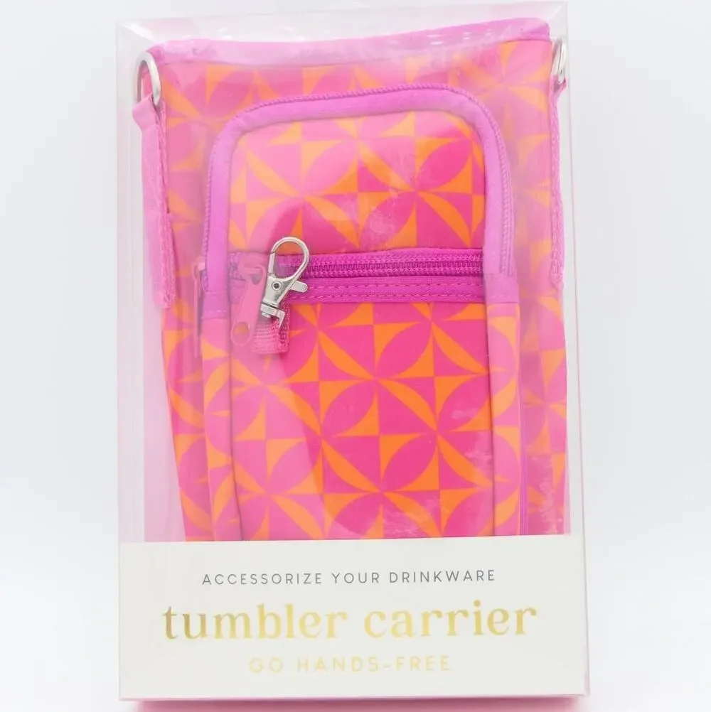 Tumbler Carrier Adjustable Go Hands Free Holds Phone  Wallet Cards and More!